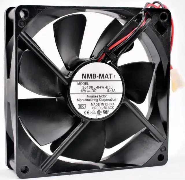 Main image of 3610KL-04W-B50 9cm 92mm fan 92x92x25mm DC12V 0.43A 2 wires 2pin double balls large air volume cooling fan for UPS power supply