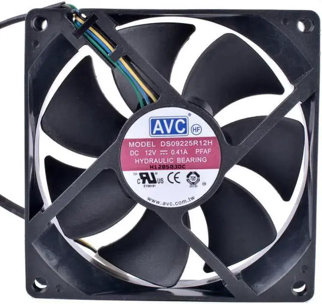 Alt view image 3 of 4 - DS09225R12H 9cm 90mm fan 9025 9225 12V0.41A 4pin PWM computer CPU ligent temperature control cooling fan