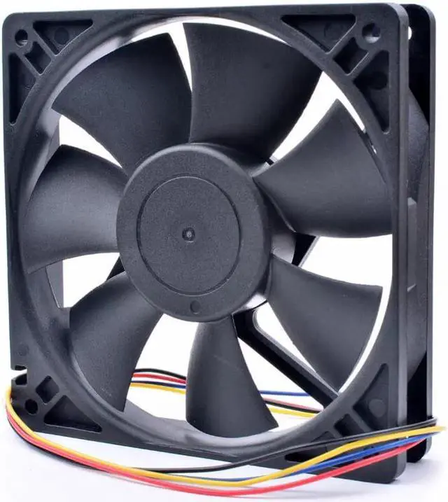 Alt view image 2 of 4 - ANCHAOPU ACP1212BE-12H 12cm 12025 120mm fan 120x120x25mm DC12V 0.30A 4 line chassis CPU pwm cooling fan