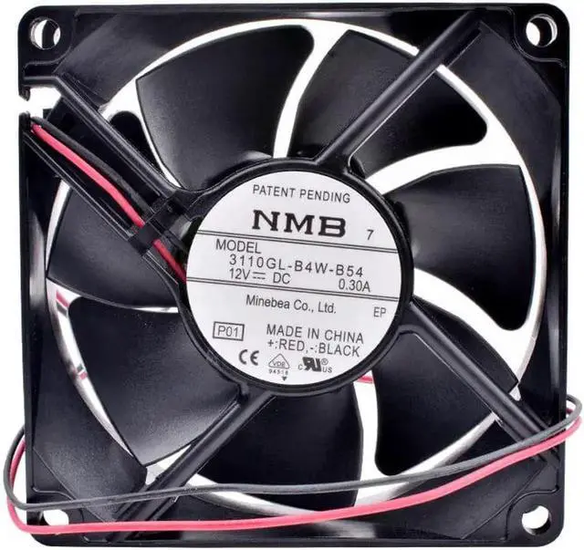 Main image of 3110GL-B4W-B54 80mm fan 80x80x25mm 8cm 8025 12V 0.30A power switch chassis repair replacement cooling fan