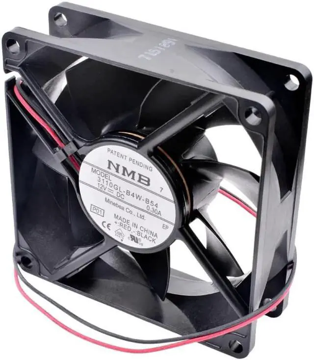 Alt view image 2 of 4 - 3110GL-B4W-B54 80mm fan 80x80x25mm 8cm 8025 12V 0.30A power switch chassis repair replacement cooling fan