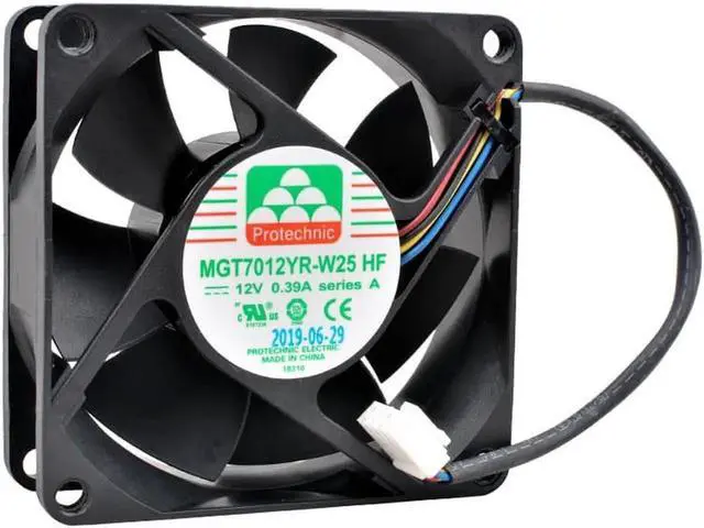 Alt view image 4 of 4 - MGT7012YR-W25 HF 7cm 70mm fan 70x70x25mm DC12V 0.39A 4 lines 4pin cooling fan for server chassis power supply