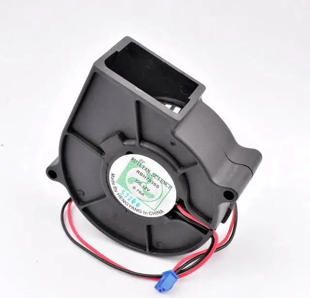 Alt view image 2 of 4 - RBH7530S 75mm 75x75x30mm DC12V 0.70A 2 lines turbo blower blower cooling fan with high air volume