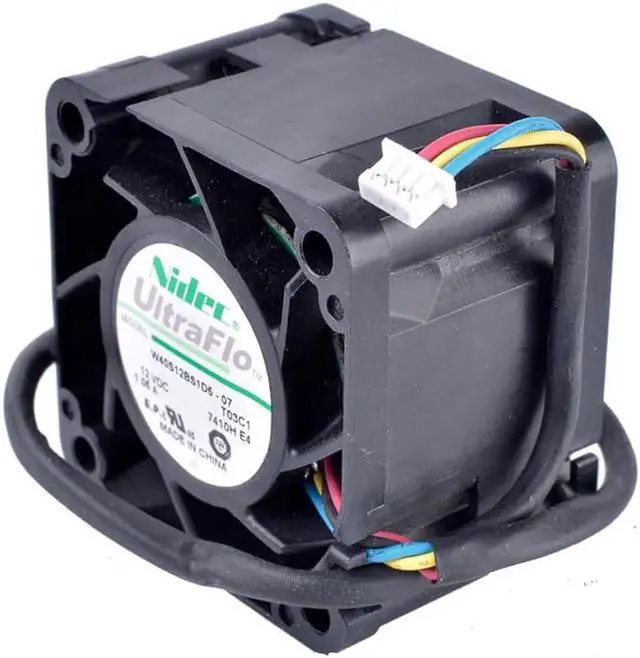 Alt view image 4 of 4 - W40S12BS1D5-07 4cm 4028 40mm 12V 1.05A 4-line large air flow server power cooling fan