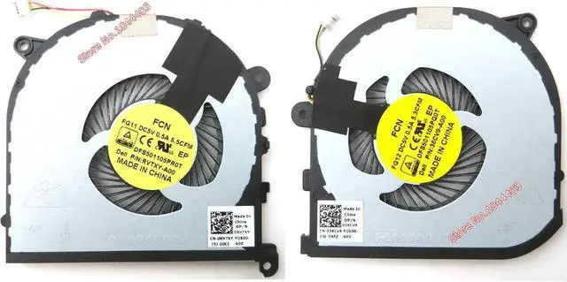 Main image of New Laptop CPU Cooling Fan for Dell XPS 15 9550 Series CPU & GPU Cooling Fan DFS501105PR0T DFS501105PQ0T 0RVTXY 036CV9 L+R