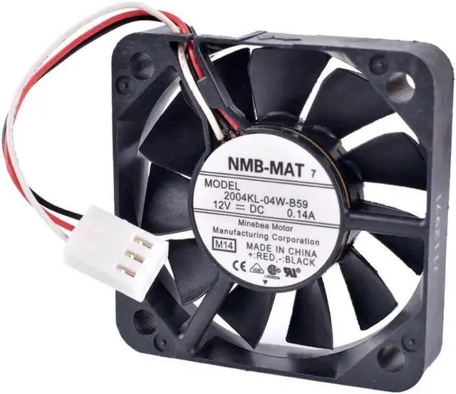 Alt view image 3 of 4 - 2004KL-04W-B59 5cm 5010 50x50x10mm 12V 0.14A Double ball bearing 3-wire cooling fan