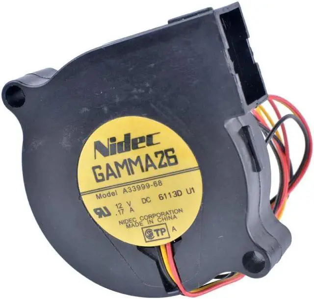 Alt view image 2 of 4 - A33999-68 5015 5cm 50mm fan 12V 0.17A 3-wire centrifugal turbine blower fan