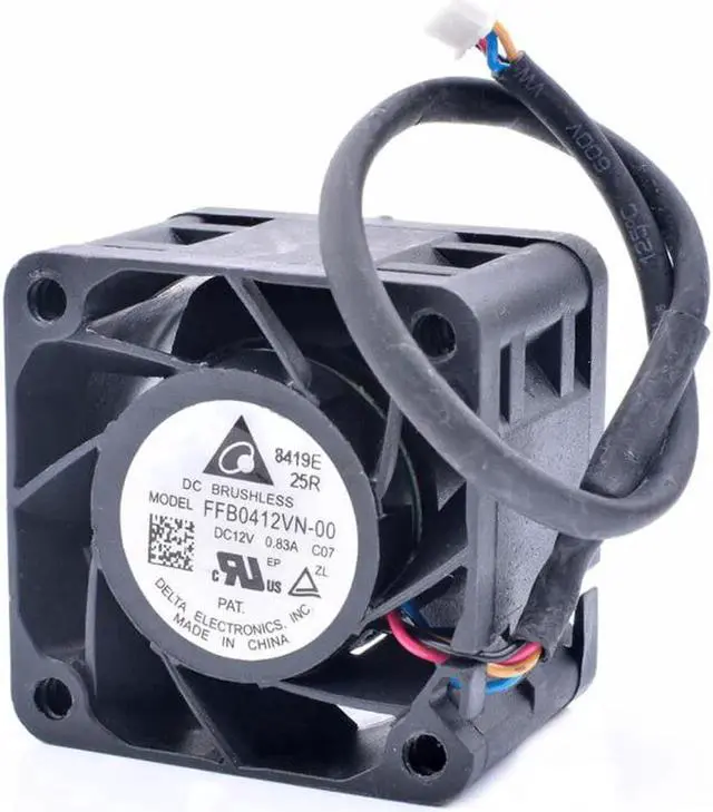 Alt view image 3 of 4 - FFB0412VN-00 4cm 4028 40x40x28mm 12V 0.83A server power cooling fan