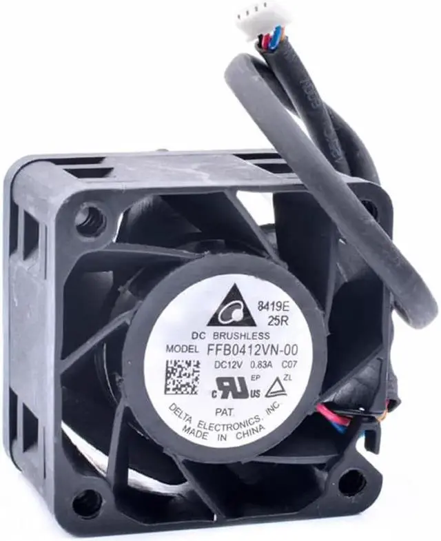 Alt view image 2 of 4 - FFB0412VN-00 4cm 4028 40x40x28mm 12V 0.83A server power cooling fan