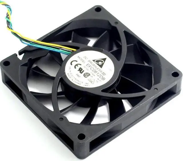 Alt view image 6 of 6 - 5pcs ! 8CM 80MM 8015 8*8*1.5CM 80*80*15MM 12V 0.5A 4-wire PWM Fan EFC0812DB Cooling fan