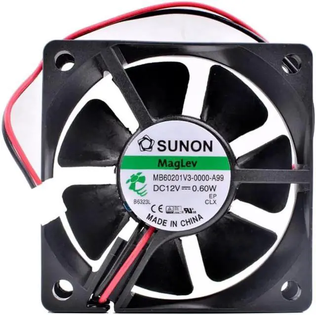 Alt view image 4 of 4 - MB60201V3-0000-A99 6cm 6020 60mm fan DC12V 0.60W Thermal Support Devices Chassis power supply silent cooling fan