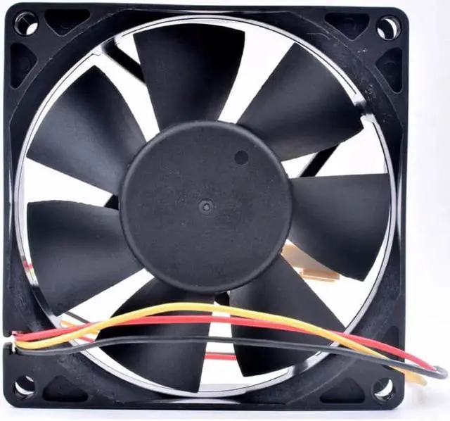 Alt view image 2 of 4 - thousand red 8cm 8025 12V 0.17A double ball 3 lines 3pin speed computer chassis power CPU cooling fan