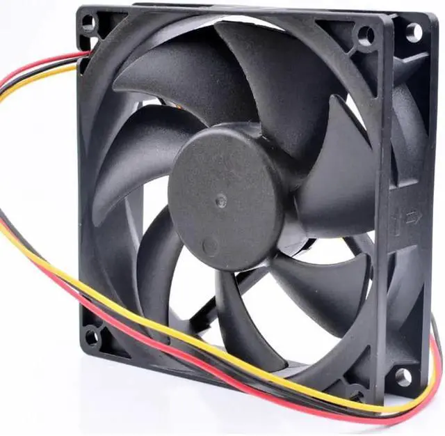 Alt view image 4 of 4 - DS09225B12M 9cm 9025 92x92x25mm 12V 0.35A 3 lines 3pin double ball large air volume cooling fan