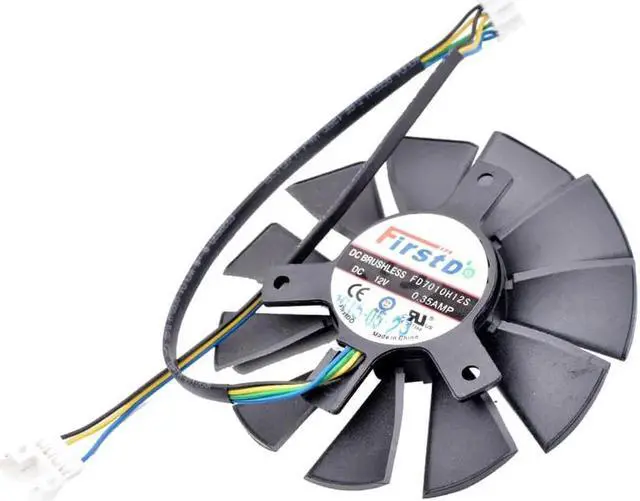 Alt view image 2 of 3 - FD7010H12S new 12V 0.35A GTX950 GTX960 750TI graphics card cooling fan
