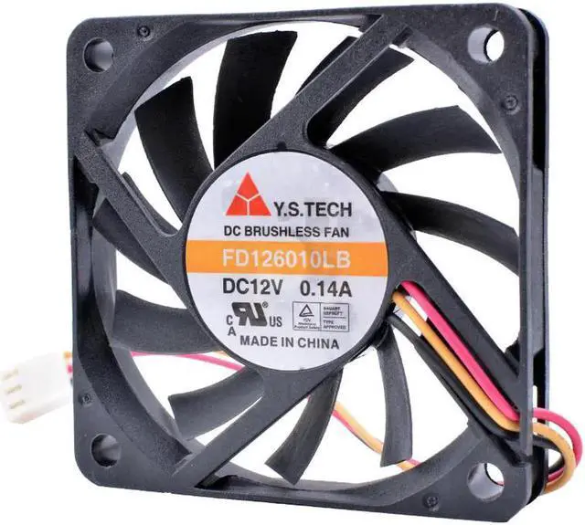 Alt view image 4 of 4 - FD126010LB 6cm 60mm 6010 12V 0.14A Computer CPU 3pin Silent Cooling Fan