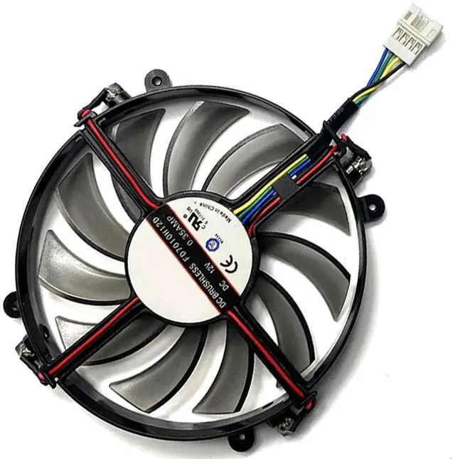 Alt view image 5 of 6 - Graphics Card Cooling Fans Suitable forPNY GTX 1070 1080 XLR8 8GB Gaming Series Desktop FD7010H12D 75mm 12V 0.25A 4Pin Video Card Cooler Fans GPU Fan (Fan-A)