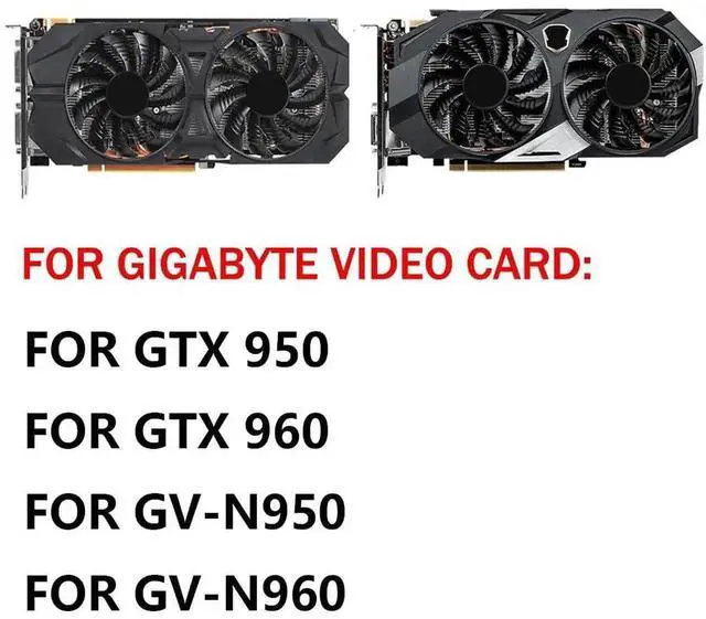 Alt view image 6 of 6 - Graphics Card Cooling Fans Suitable forGigabyte GTX 950 960 GV N950 N960 Series Desktop T12915SU 12V 0.50A 87mm 4Pin Video Card Cooler Fans GPU Fan (Fan-A)