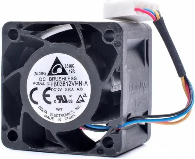 Alt view image 4 of 4 - FFB03812VHN-A 3.8cm 3828 38mm 38x38x28mm 12V 0.70A server power cooling fan