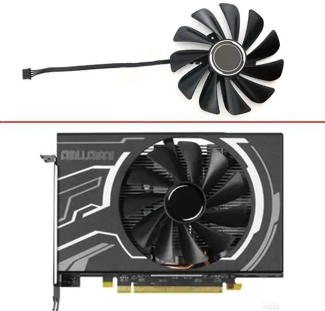 Alt view image 3 of 6 - Graphics Card Cooling Fans Suitable forASROCK RX 5500XT Challenger ITX Series Desktop CF1010U12S 95mm 12V 0.45A 4Pin Video Card Cooler Fans GPU Fan