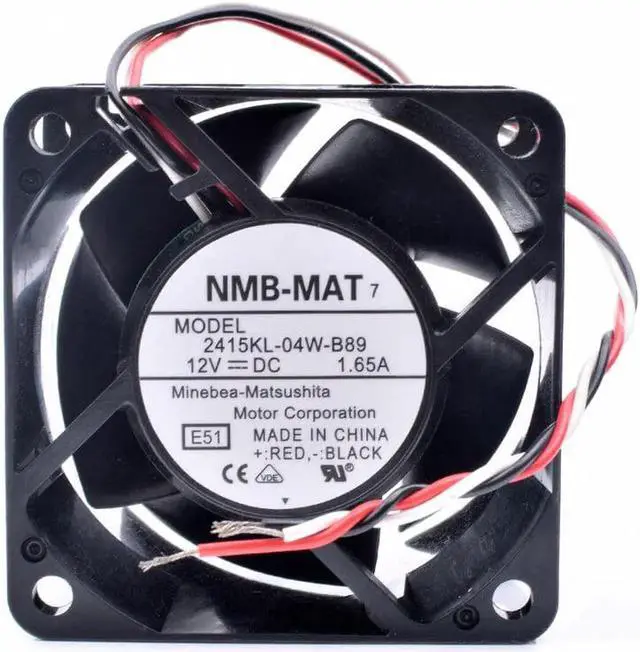 Main image of 2415KL-04W-B89 6cm 6038 60x60x38mm 12V 1.65A 3 line server chassis cooling fan