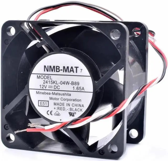 Alt view image 3 of 4 - 2415KL-04W-B89 6cm 6038 60x60x38mm 12V 1.65A 3 line server chassis cooling fan