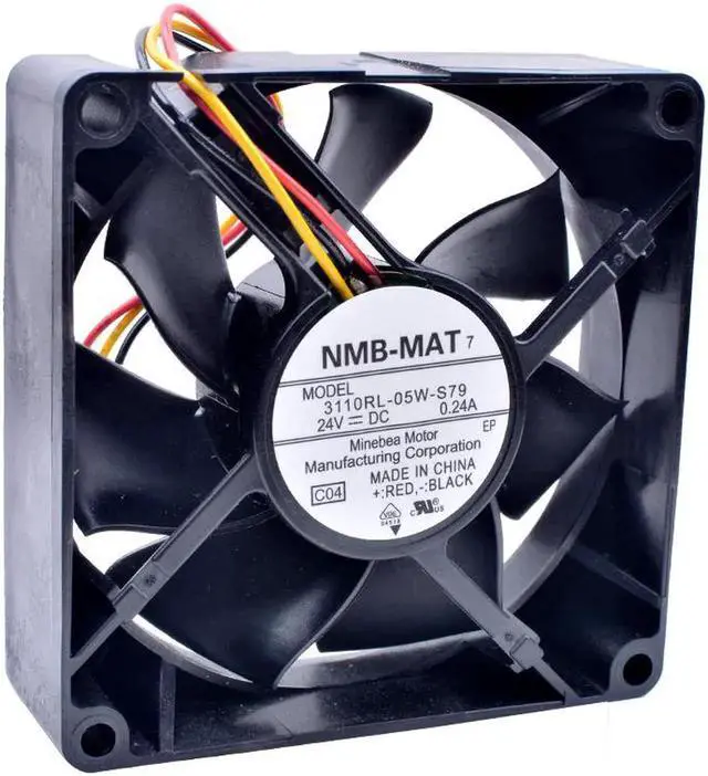 Alt view image 3 of 3 - 3110RL-05W-S79 8cm 8025 80mm 80x80x25mm DC24V 0.24A inverter industrial cooling fan