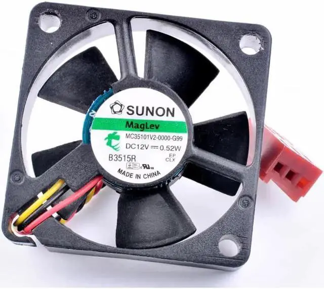 Alt view image 3 of 4 - MC35101V2-0000-G99 3.5cm 3510 35x35x10mm DC12V 0.52W 3 lines of small silent cooling fan