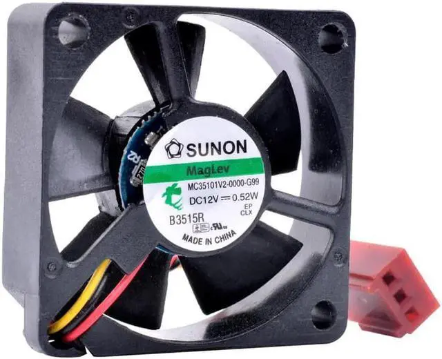 Alt view image 4 of 4 - MC35101V2-0000-G99 3.5cm 3510 35x35x10mm DC12V 0.52W 3 lines of small silent cooling fan