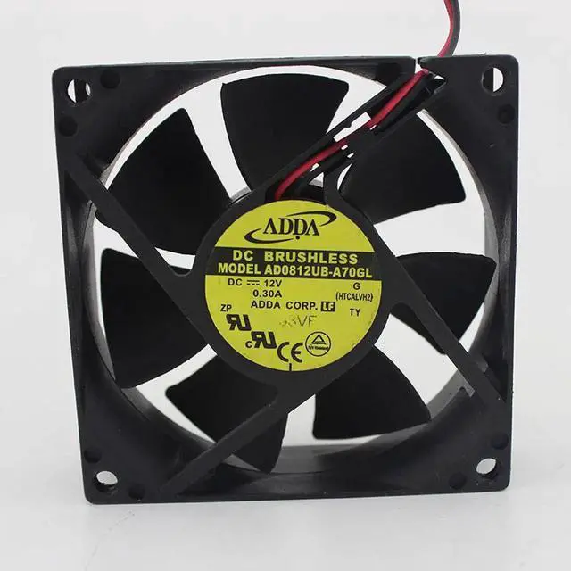 Alt view image 2 of 4 - Brand new original Taiwan ADDA fan AD0812UB-A70GL 8025 DC12V 0.30A cooling fan