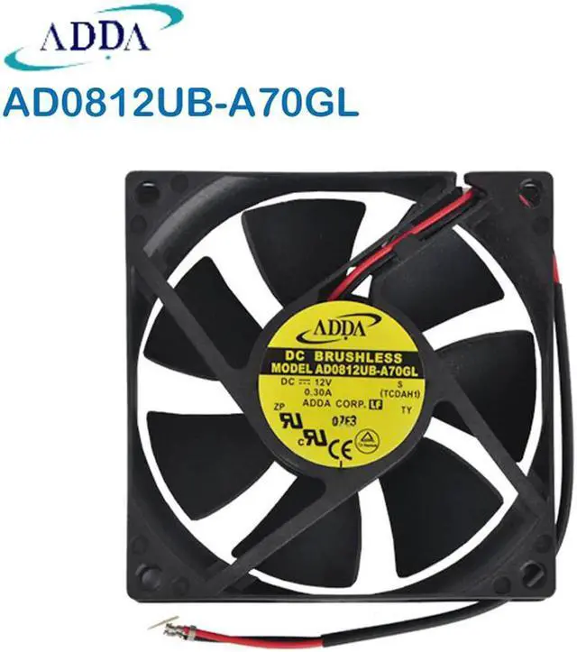Main image of Brand new original Taiwan ADDA fan AD0812UB-A70GL 8025 DC12V 0.30A cooling fan
