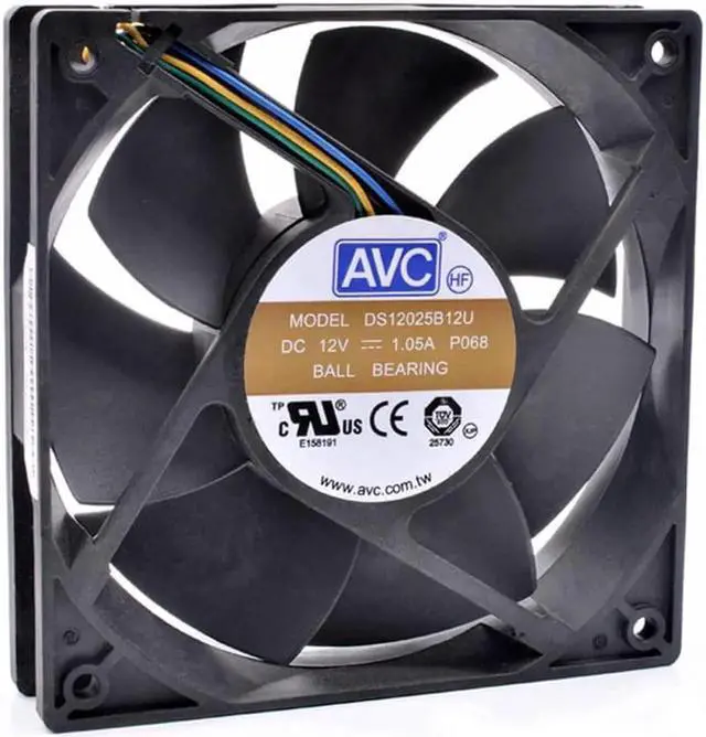 Alt view image 3 of 4 - DS12025B12U 12cm 12025 120x120x25mm 12V 1.05A 4 lines 4pin pwm server chassis cooling fan