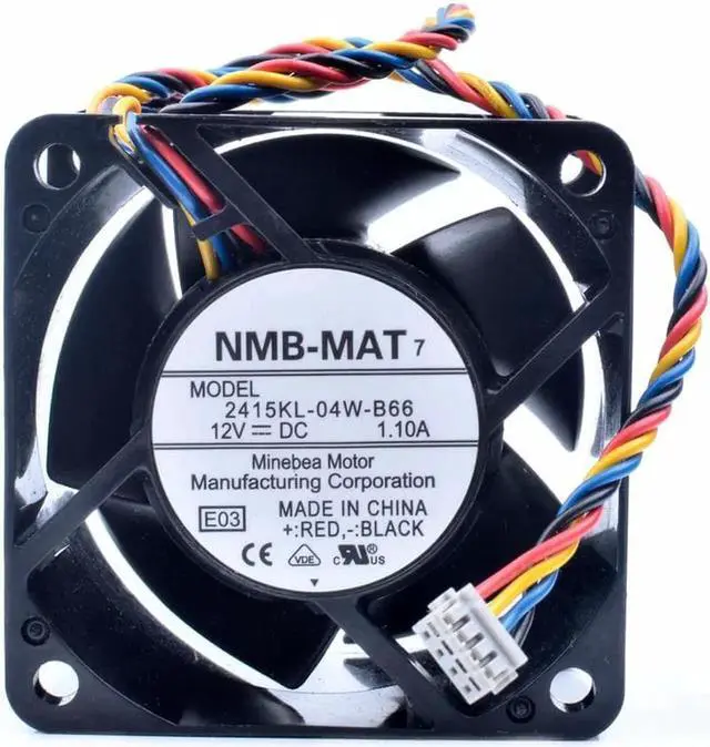 Alt view image 2 of 4 - 2415KL-04W-B66 6cm 6038 60x60x38mm 12V 1.10A server chassis cooling fan