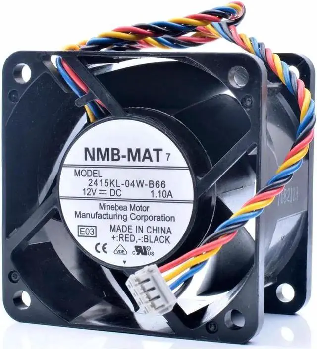 Alt view image 4 of 4 - 2415KL-04W-B66 6cm 6038 60x60x38mm 12V 1.10A server chassis cooling fan