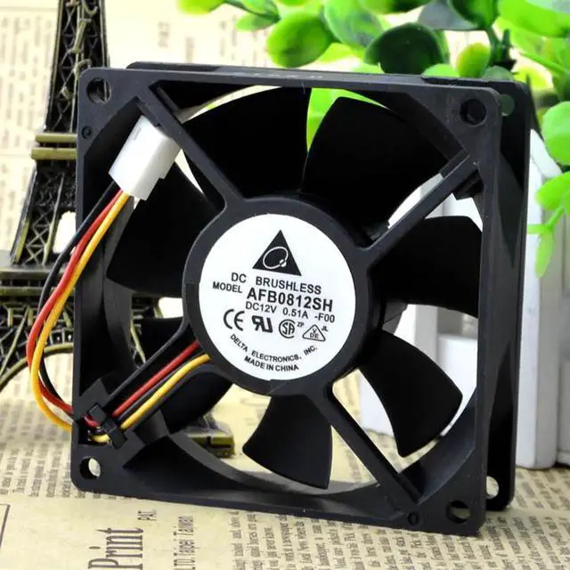 Main image of Original Delta Fan AFB0812SH F00 12V 0.51A 8025 Double Ball Speed Fan