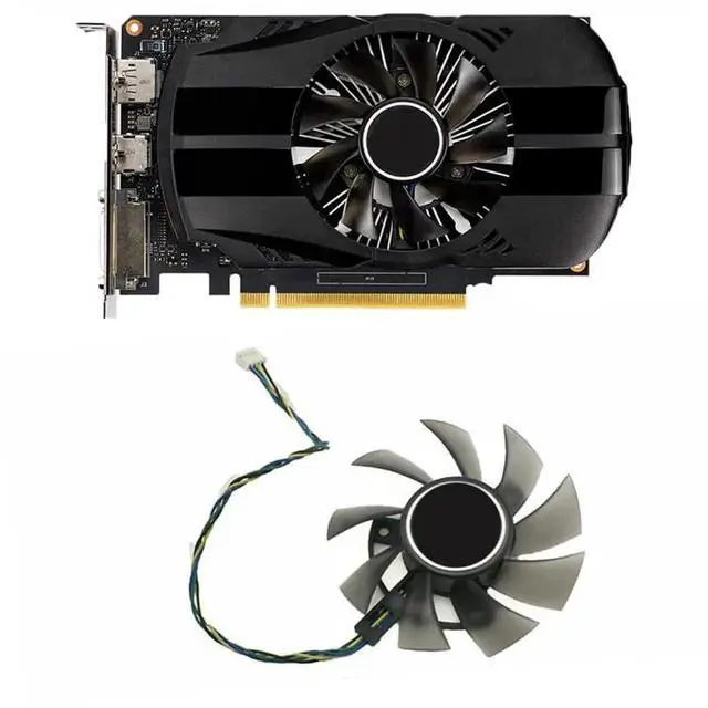 Alt view image 2 of 6 - Graphics Card Cooling Fans Suitable forASUS Phoenix GTX 1650 4GB OC V2 Series Desktop FD8015U12D 75mm 12V 0.50A 4Pin Video Card Cooler Fans GPU Fan