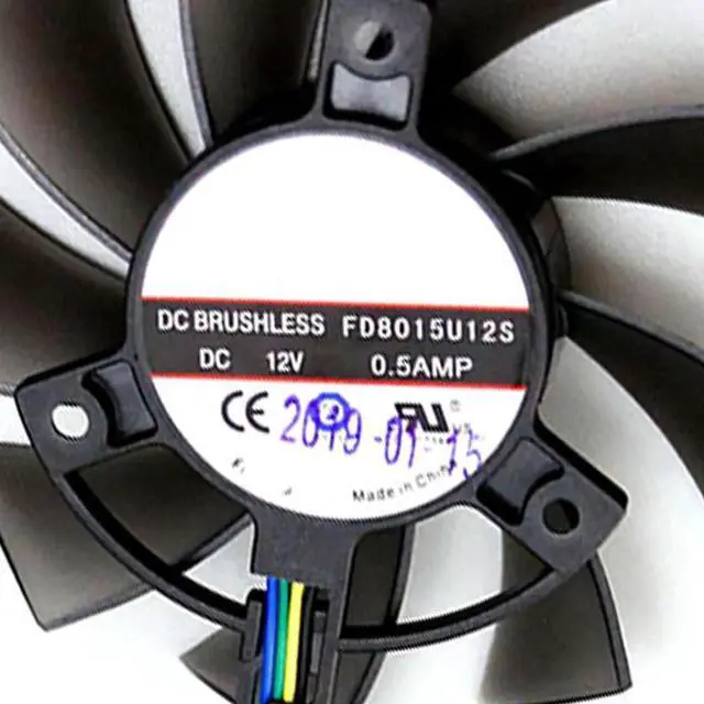Alt view image 5 of 6 - Graphics Card Cooling Fans Suitable forASUS Phoenix GTX 1650 4GB OC V2 Series Desktop FD8015U12D 75mm 12V 0.50A 4Pin Video Card Cooler Fans GPU Fan