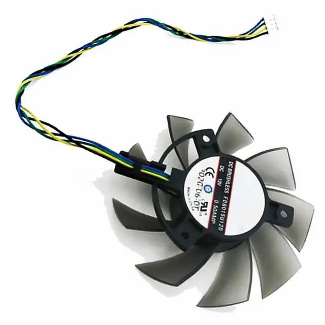 Alt view image 4 of 6 - Graphics Card Cooling Fans Suitable forASUS Phoenix GTX 1650 4GB OC V2 Series Desktop FD8015U12D 75mm 12V 0.50A 4Pin Video Card Cooler Fans GPU Fan