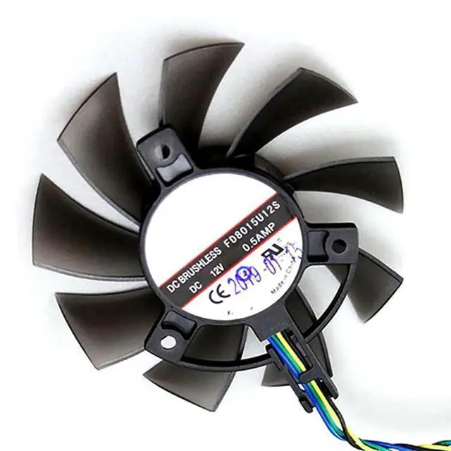 Main image of Graphics Card Cooling Fans Suitable forASUS Phoenix GTX 1650 4GB OC V2 Series Desktop FD8015U12D 75mm 12V 0.50A 4Pin Video Card Cooler Fans GPU Fan
