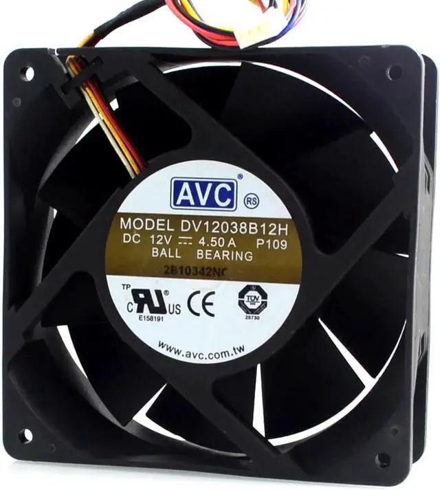 Alt view image 2 of 6 - server fans DV12038B12H 12038 12V 4.5A 12CM cooling fan cooler