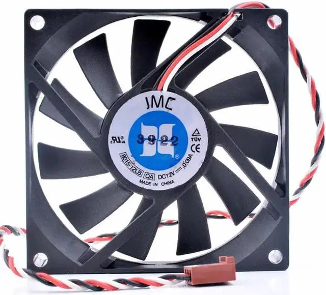 Alt view image 4 of 4 - JMC 8015-12LB 8cm 8015 12V 0.09A speed monitoring mute computer chassis CPU cooling fan