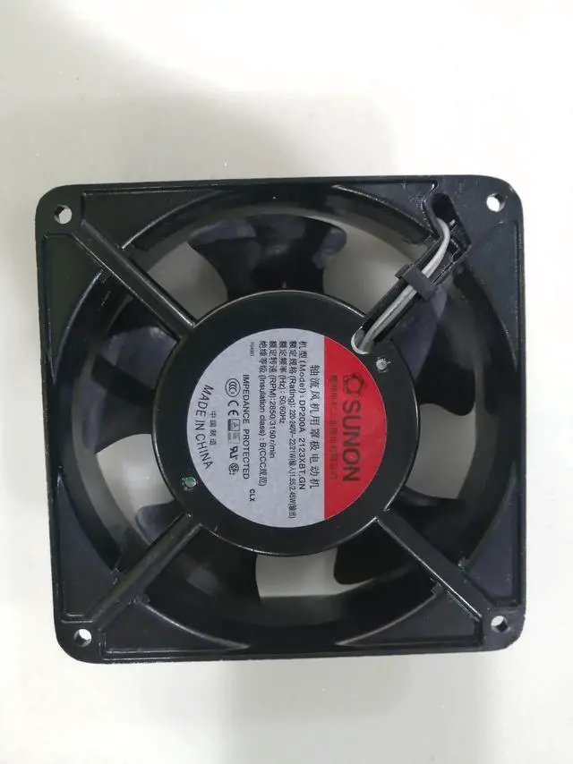 Alt view image 2 of 2 - DP200A P/N 2123XBT.GN 0.14A 12038 220V Axial fan 120*120*38mm industrial case cabinet SUNON cooling fan