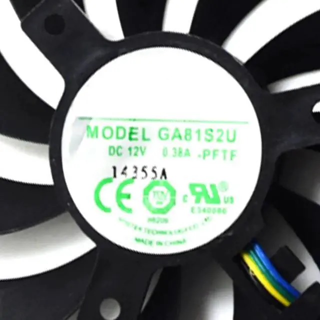 Alt view image 2 of 6 - Graphics Card Cooling Fans Suitable forZOTAC GeForce GTX 970 Series Desktop GA81S2U GA81O2U 75mm 12V 0.38A 4Pin Video Card Cooler Fans GPU Fan (2PCS)