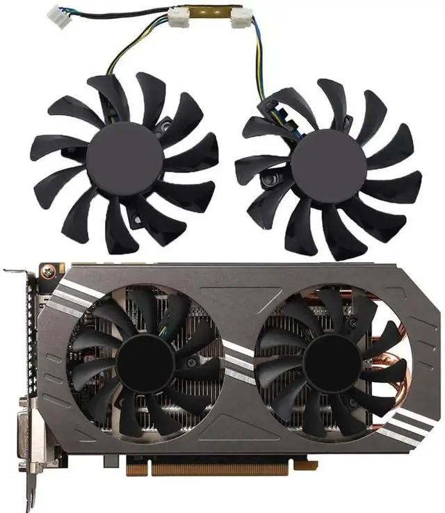 Alt view image 5 of 6 - Graphics Card Cooling Fans Suitable forZOTAC GeForce GTX 970 Series Desktop GA81S2U GA81O2U 75mm 12V 0.38A 4Pin Video Card Cooler Fans GPU Fan (2PCS)