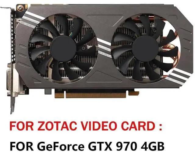 Alt view image 4 of 6 - Graphics Card Cooling Fans Suitable forZOTAC GeForce GTX 970 Series Desktop GA81S2U GA81O2U 75mm 12V 0.38A 4Pin Video Card Cooler Fans GPU Fan (2PCS)