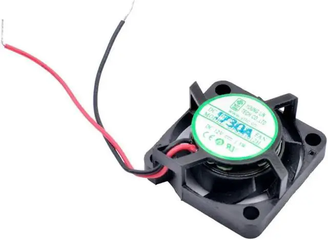 Alt view image 2 of 4 - DFS251012H 2.5cm 25mm 25x25x10mm DC12V 1.5W 2 wires mini router projector heat sink cooling fan