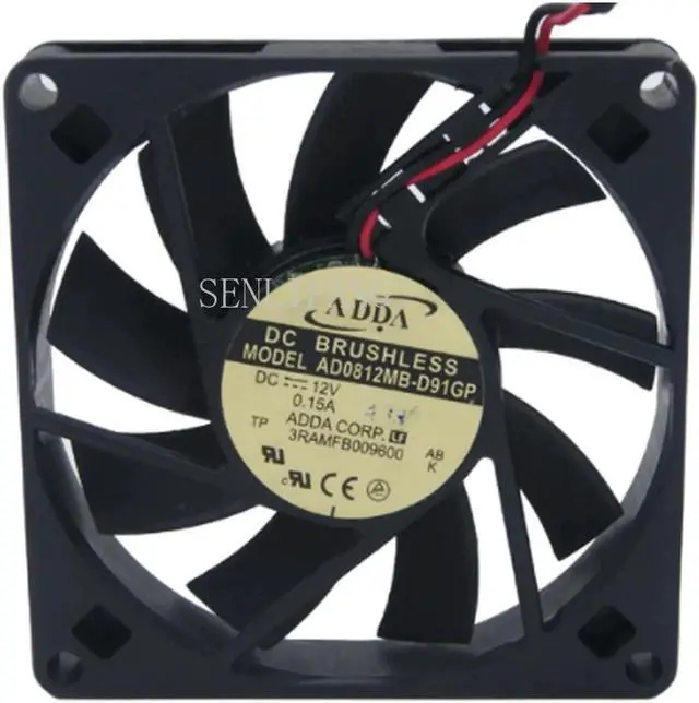 Main image of Original for ADDA AD0812MB-D91GP 12V 0.15A 8cm 80*80*15MM double ball bearing cooling fan