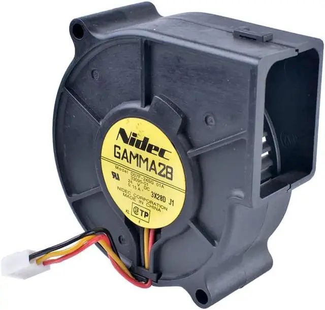 Alt view image 4 of 4 - D07F-24SG 01A 7530 7.5cm 24V 0.15A 24V centrifugal turbine blower fan