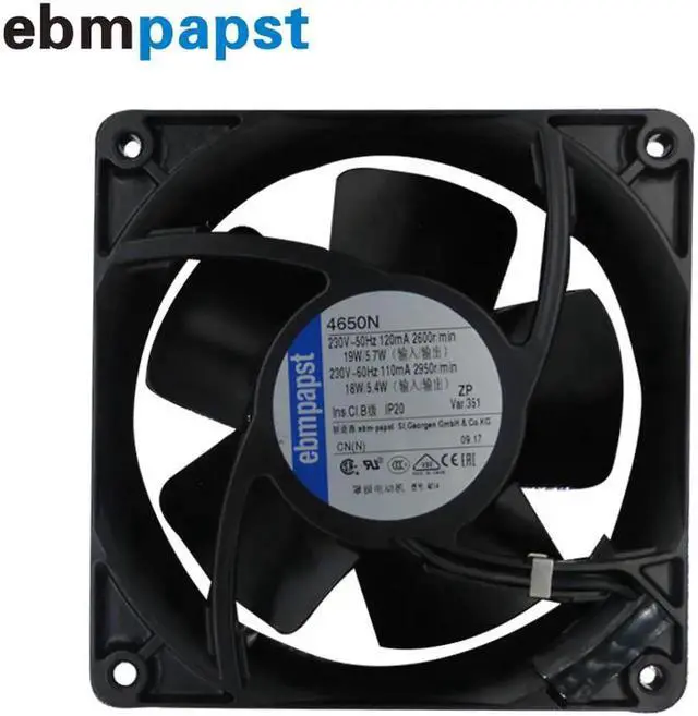 Main image of Original ebmpapst 4650N 12038 230V 19W AC Axial fan 12CM 120MM 120*120*38MM Cooling fan