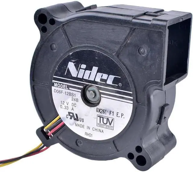 Alt view image 3 of 4 - D06F-12BS1 6025 6cm 60mm 12V 0.33A Double Ball Bearing High Volume Centrifugal Turbine Blower Fan