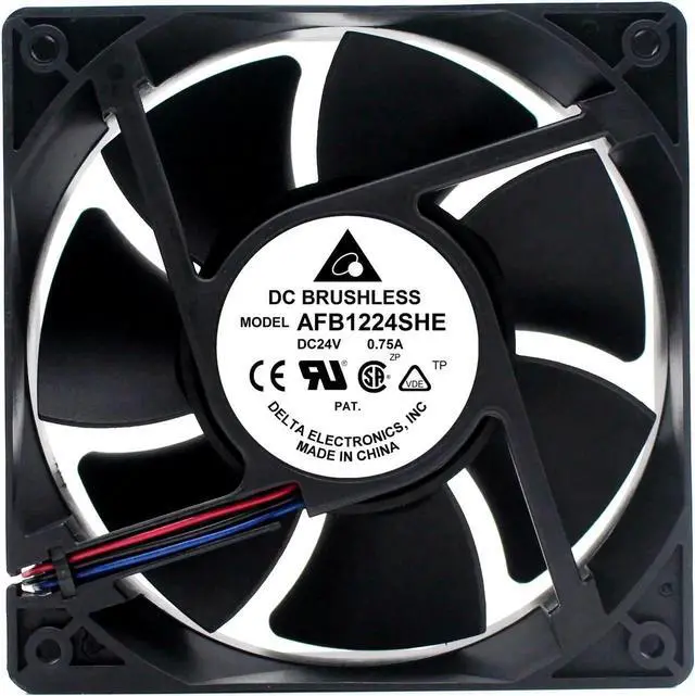 Alt view image 6 of 6 - AFB1224HHE Delta fan 12CM cm 12038 24V 0.45A 3-wire alarm cooling fan
